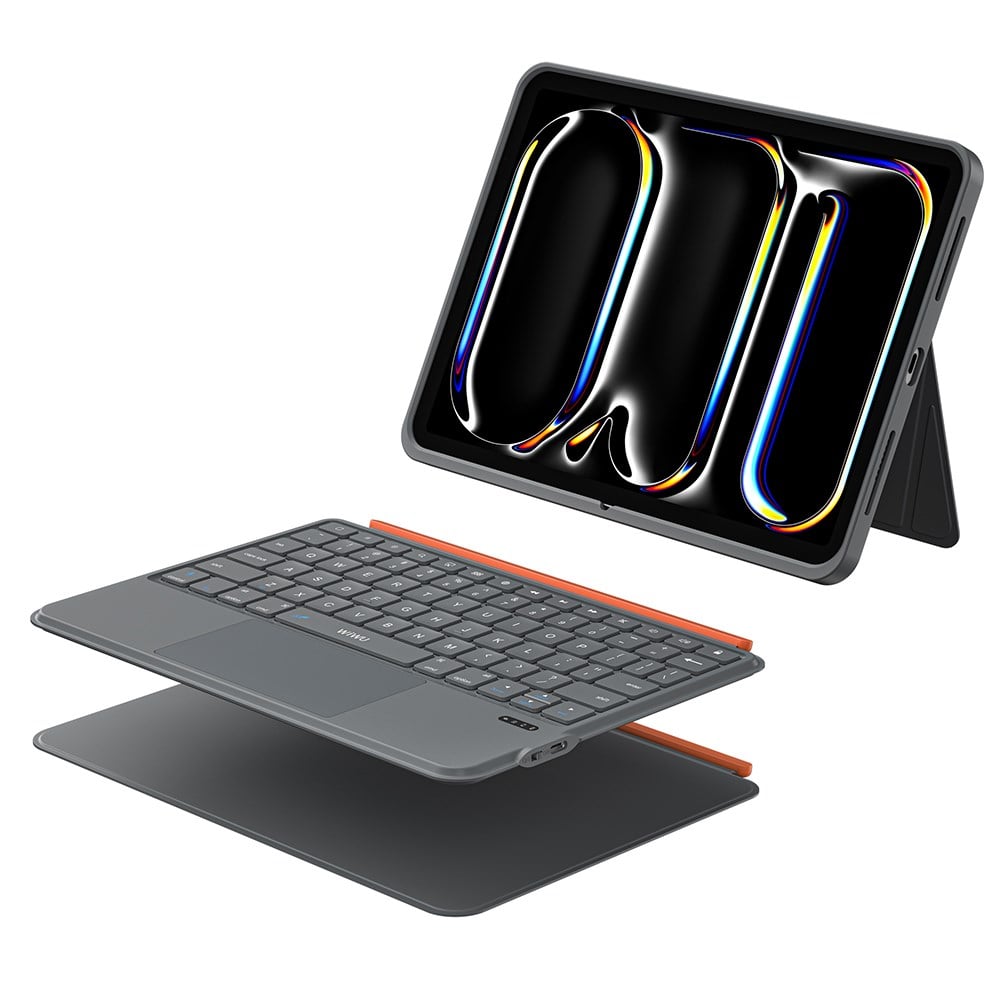 Apple iPad Air 10.9 2020 (4.Nesil) Wiwu MK-005 Combo 3in1 Kalem Bölmeli Klavyeli Standlı Kılıf