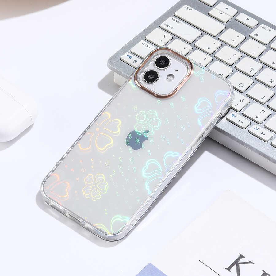 Apple iPhone 12 Kılıf Zore Sidney Desenli Sert Kapak