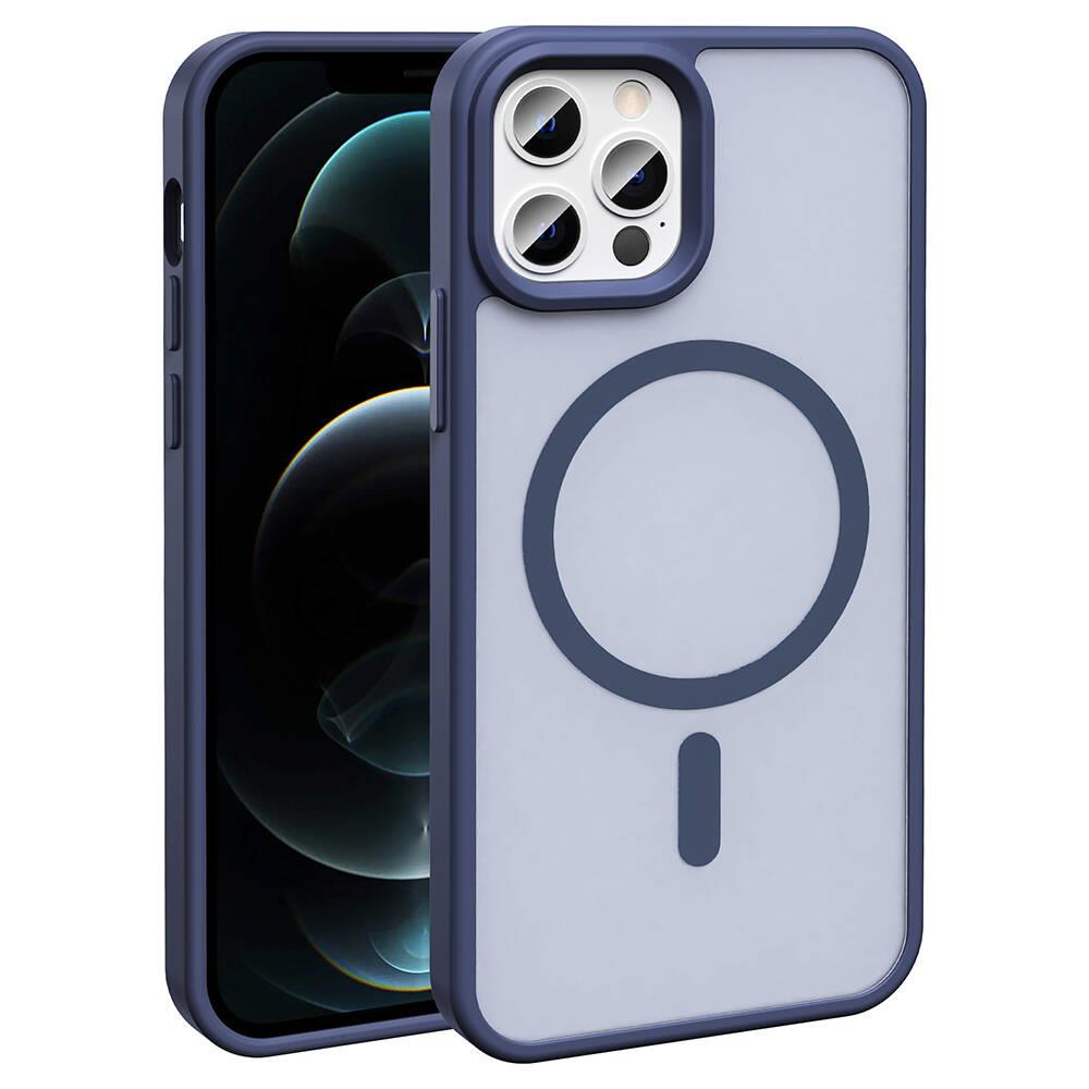Apple iPhone 12 Pro Kılıf M-safe Şarj Özellikli Mat Arka Yüzey Zore Sio Kapak