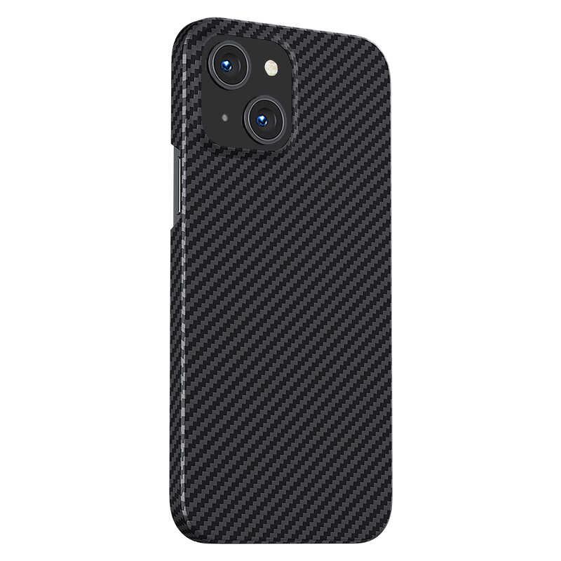 Apple iPhone 13 Kılıf M-safe Özellikli Karbon Fiber Benks Essential Kevlar Kapak