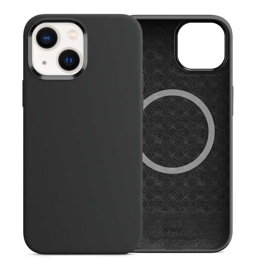 Apple iPhone 13 Kılıf Wiwu M-safe Magnetic Silikon Kapak