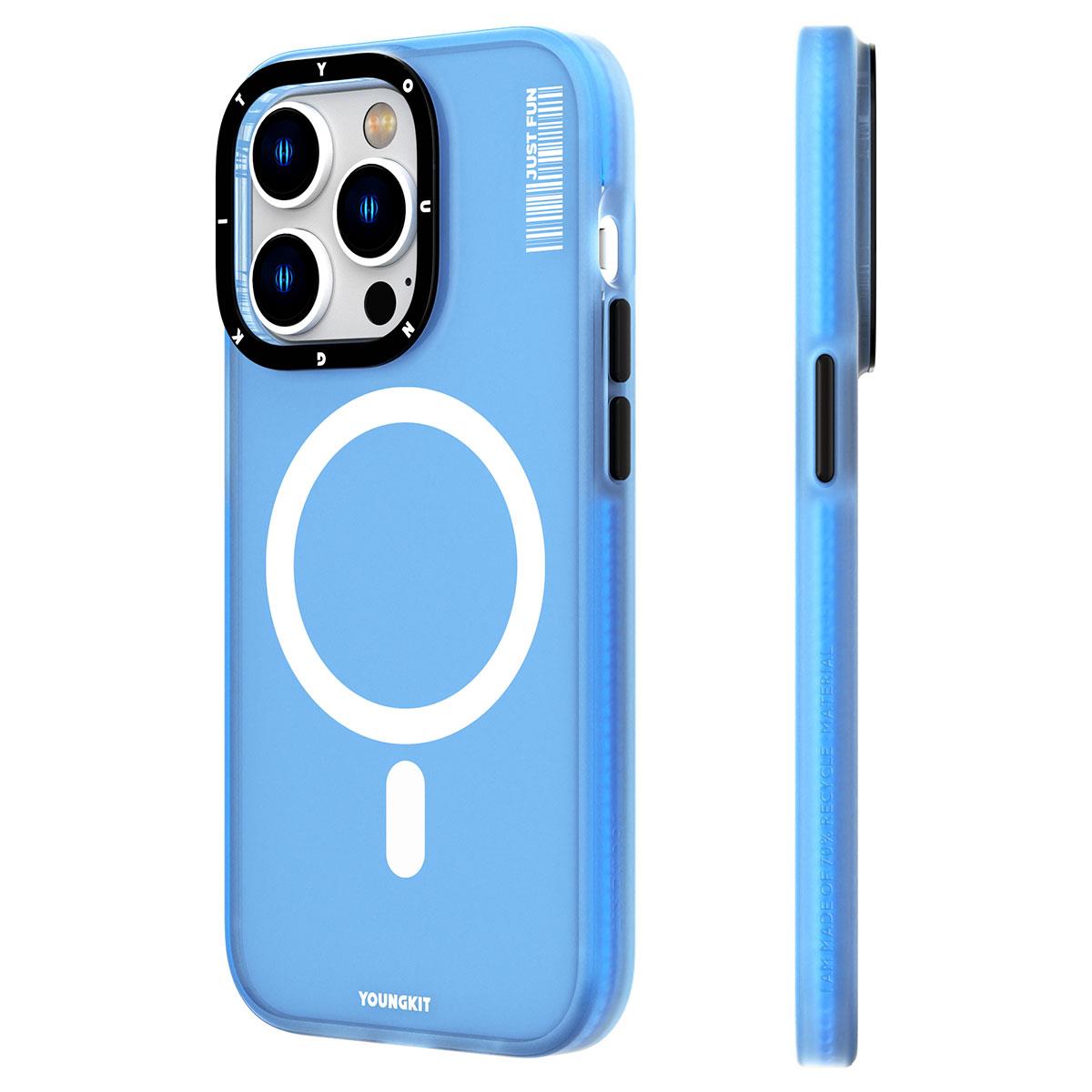 Apple iPhone 13 Pro Max Kılıf M-safe Şarj Özellikli Youngkit Colored Sand Serisi Kapak