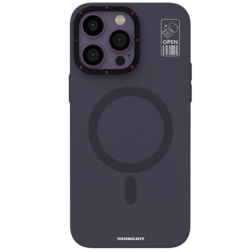 Apple iPhone 13 Pro Max Kılıf M-safe Şarj Özellikli Standlı YoungKit Hermit Bracket Serisi Kapak