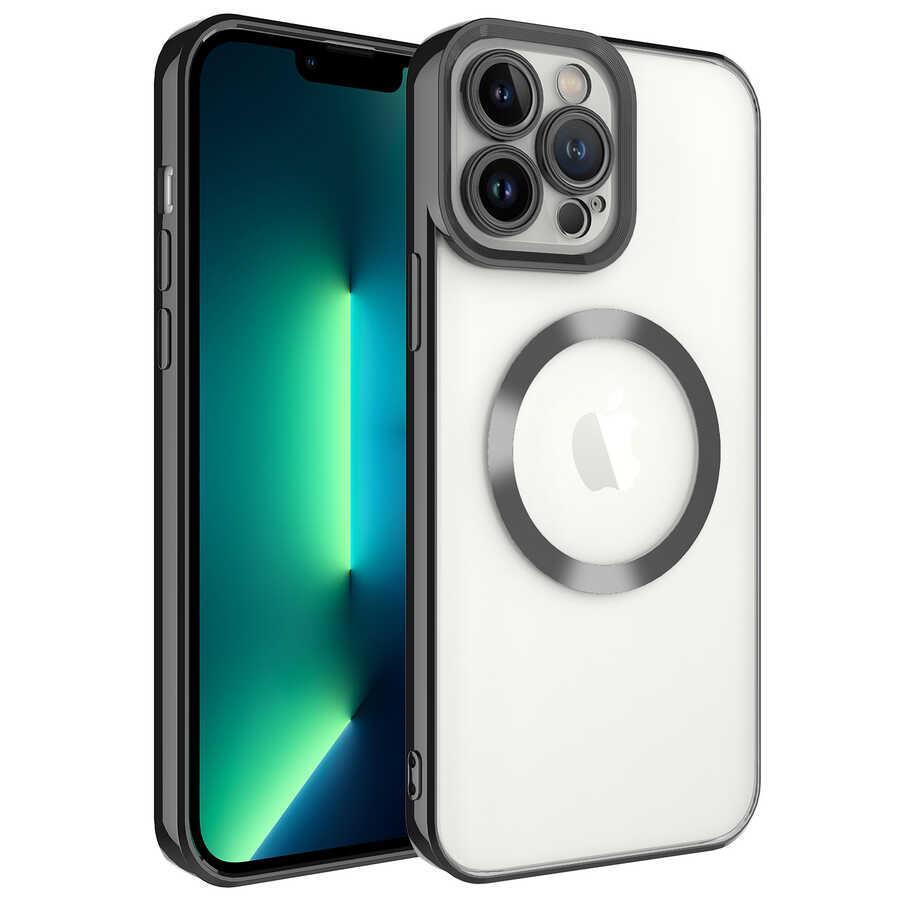 Apple iPhone 13 Pro Max Kılıf M-safe Wireless Şarj Özellikli Zore Setro Silikon