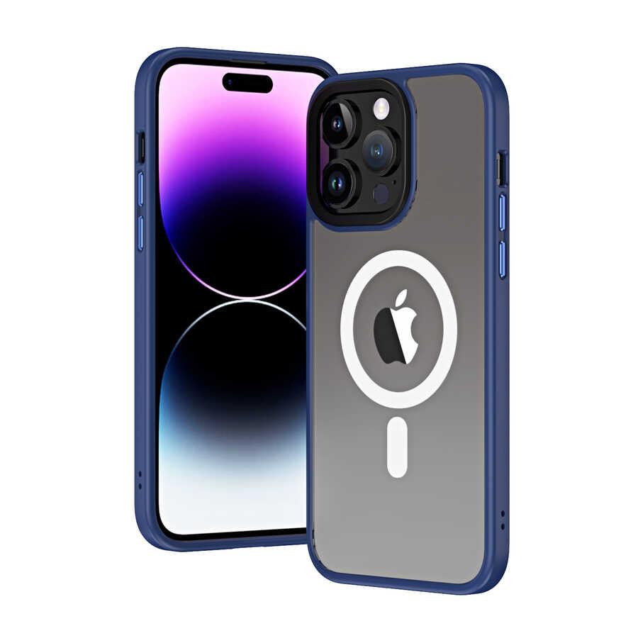 Apple iPhone 13 Pro Max Kılıf Wireless Şarj Özellikli Zore Hibrit M-safe Kapak