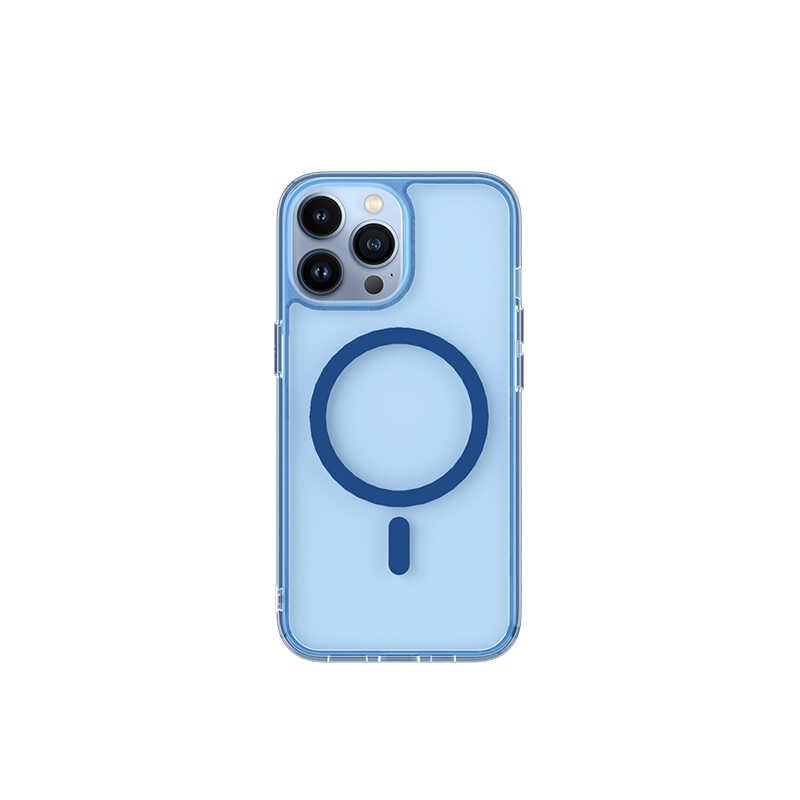 Apple iPhone 13 Pro Wiwu M-safe Şarj Özellikli Lens Korumalı Şeffaf Silikon Kapak