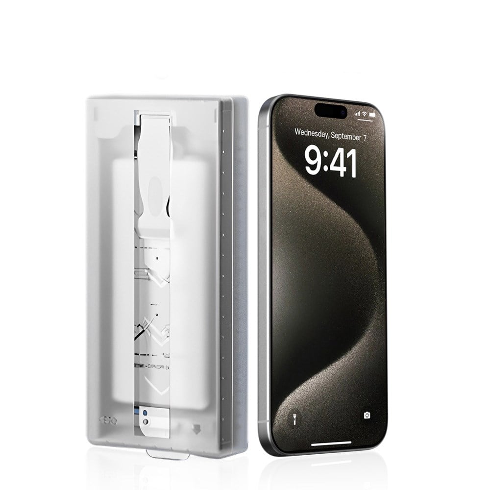 Apple iPhone 13 Zore 3D Oliv HD Temperli Cam Ekran Koruyucu + Kolay Uygulama Aparatı