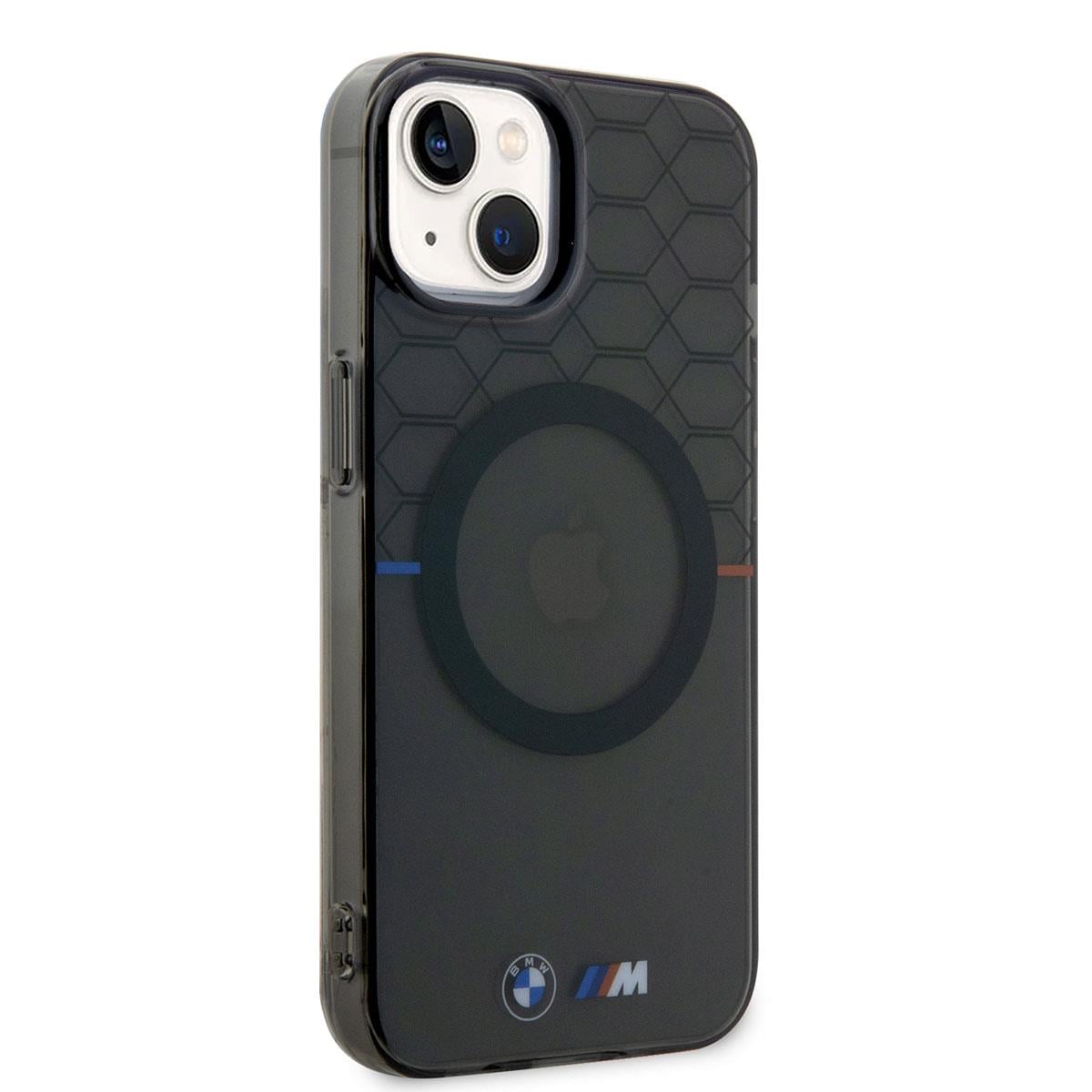 Apple iPhone 14 Kılıf BMW M-safe Şarj Özellikli Transparan M Dizayn Kapak