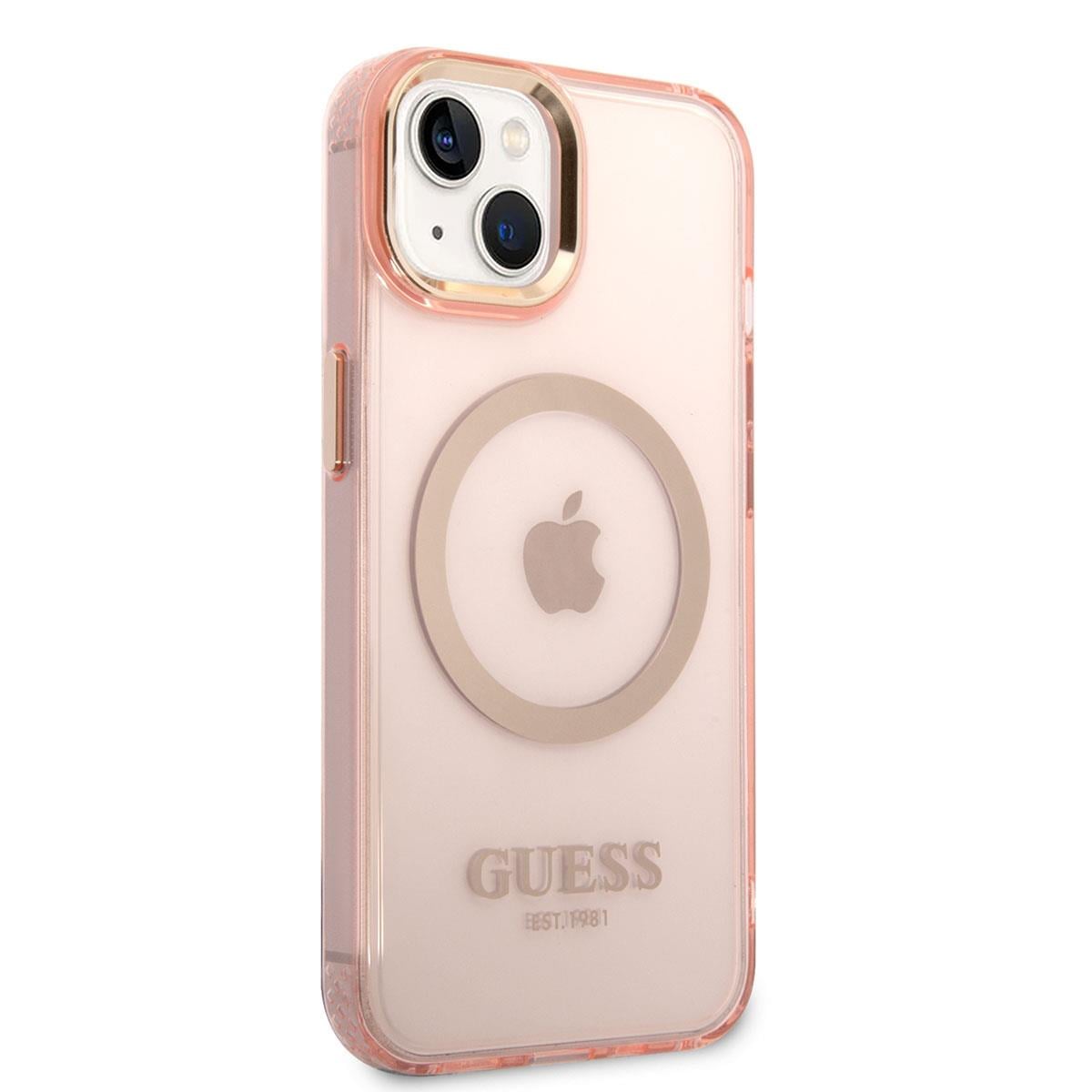 Apple iPhone 14 Kılıf GUESS M-safe Şarj Özellikli Airbagli Dizayn Kapak
