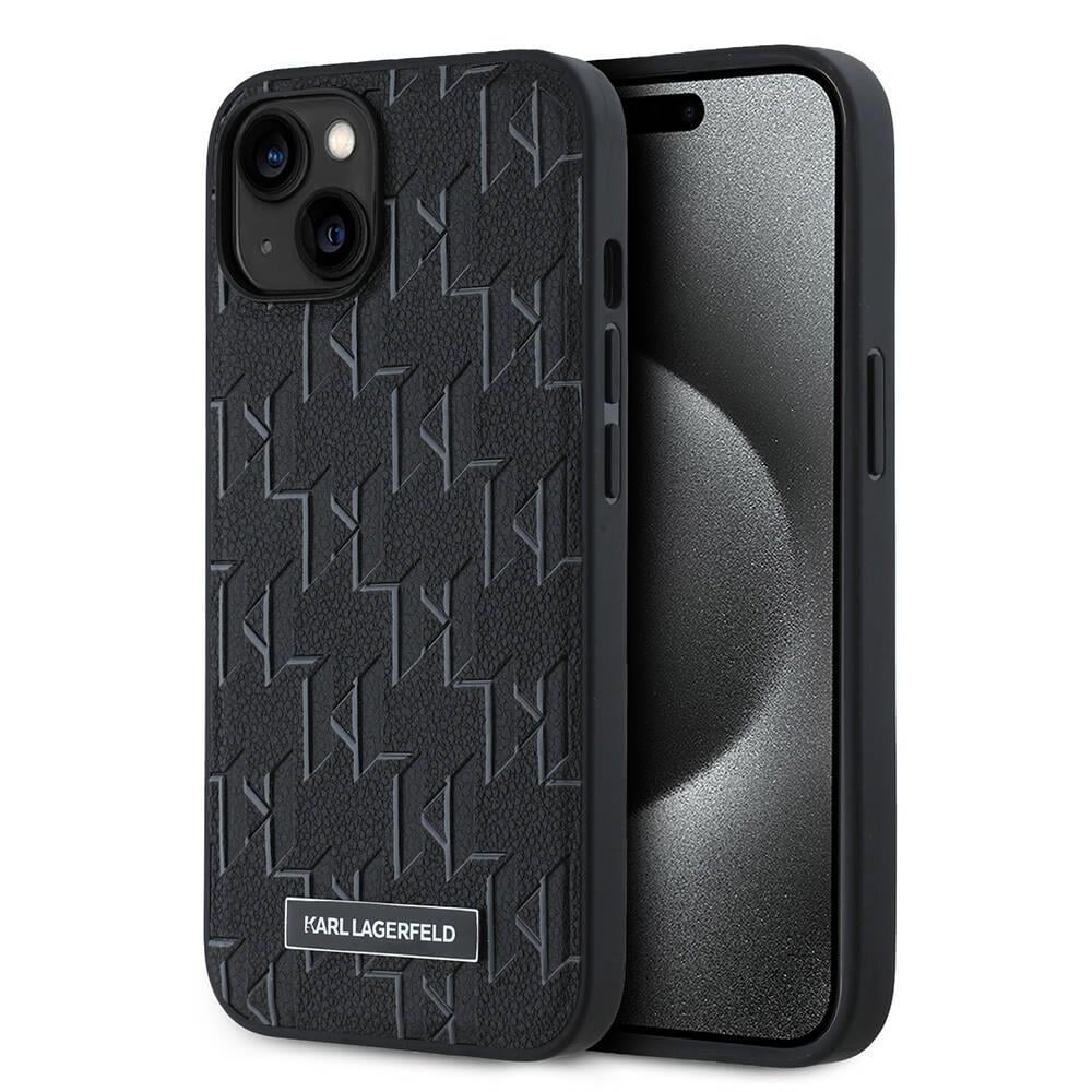 Apple iPhone 14 Kılıf Karl Lagerfeld Orjinal Lisanslı M-safe Şarj Özellikli KL Yazılı Hot Stamp Kapak