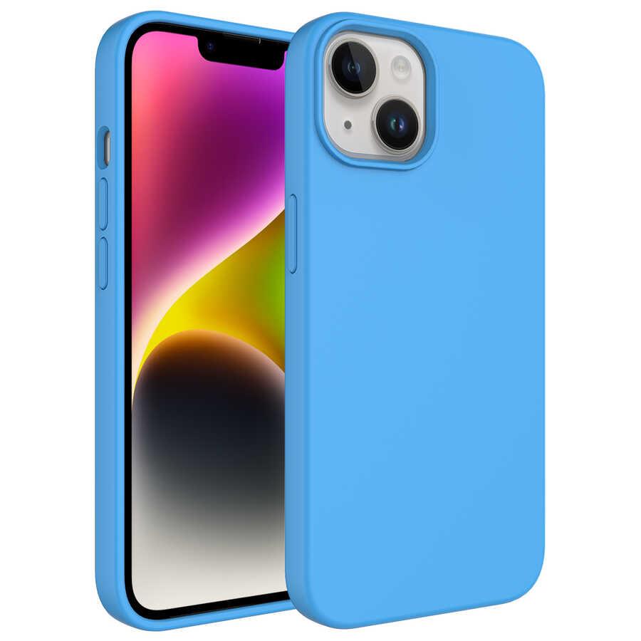 Apple iPhone 14 Kılıf Sıvı Teknolojili Silinebilir Sert Zore Kivi Kapak