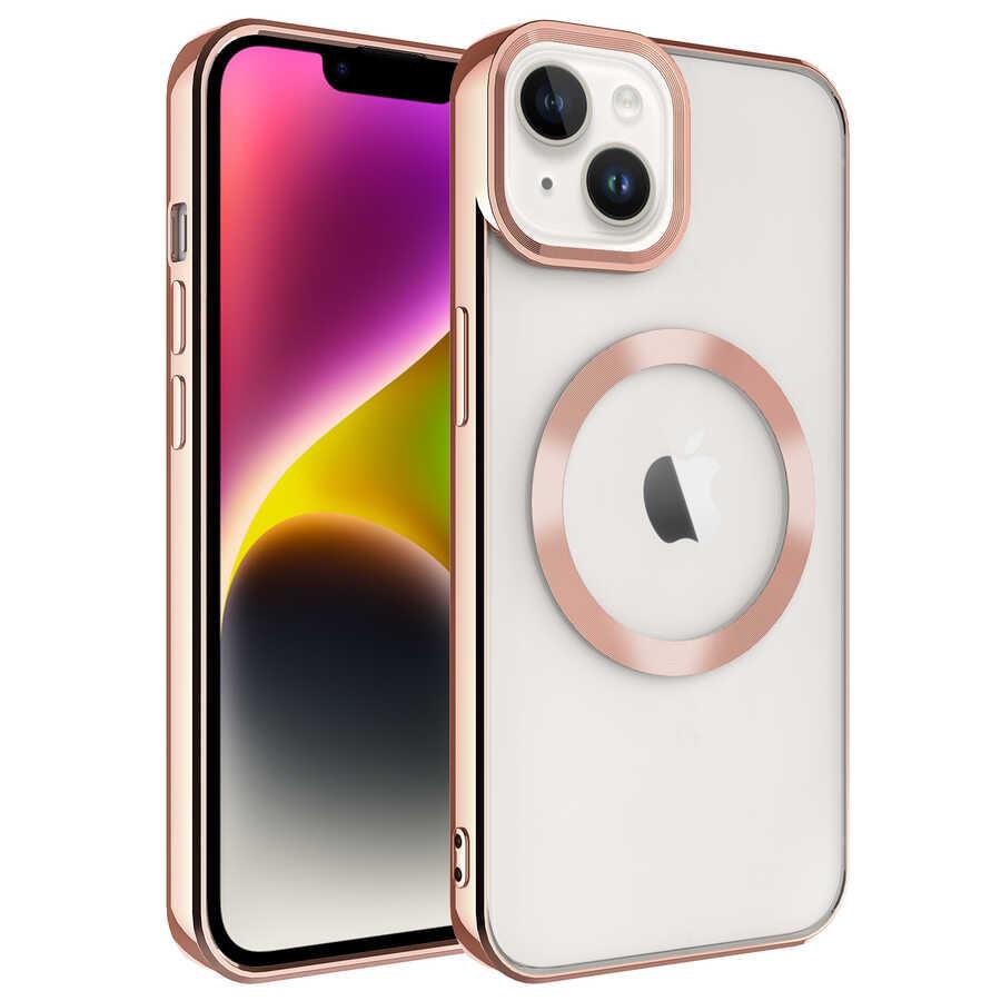Apple iPhone 14 Plus Kılıf M-safe Wireless Şarj Özellikli Zore Setro Silikon