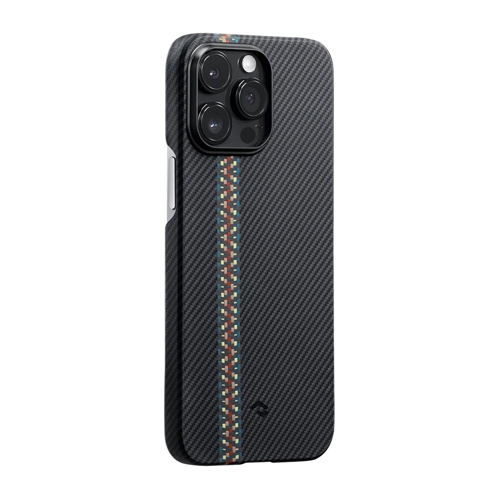 Apple iPhone 14 Pro Kılıf M-safe Şarj Özellikli 600D Aramid Fiber Pitaka Tactile Woven Orchestra Serisi Rhapsody Kapak
