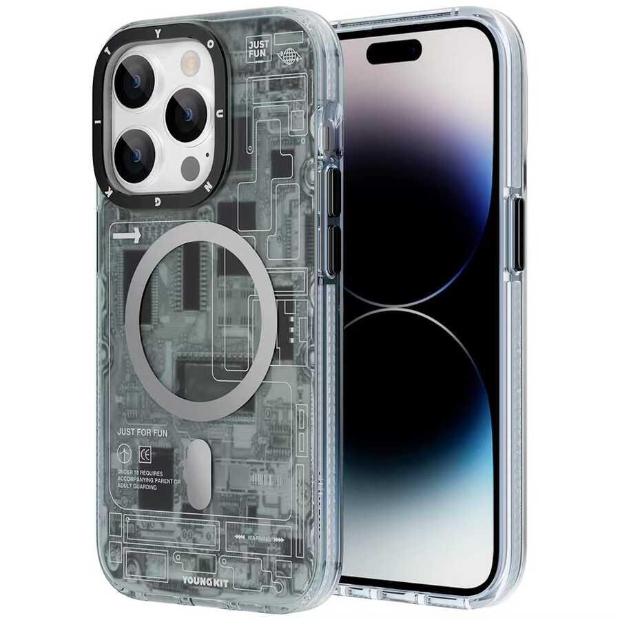 Apple iPhone 14 Pro Kılıf M-safe Şarj Özellikli YoungKit Technology Serisi Kapak
