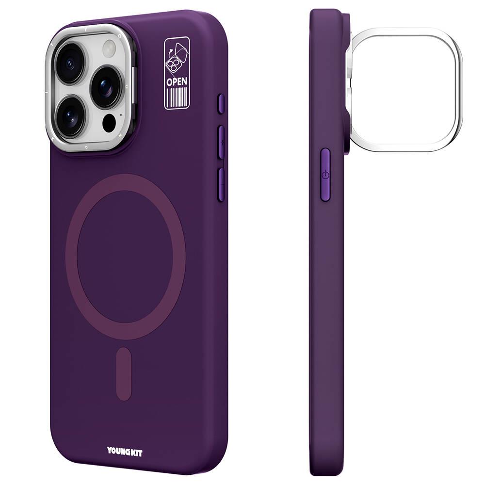 Apple iPhone 14 Pro Kılıf M-safe Şarj Özellikli Kamera Standlı Youngkit Bitty Cream Kapak