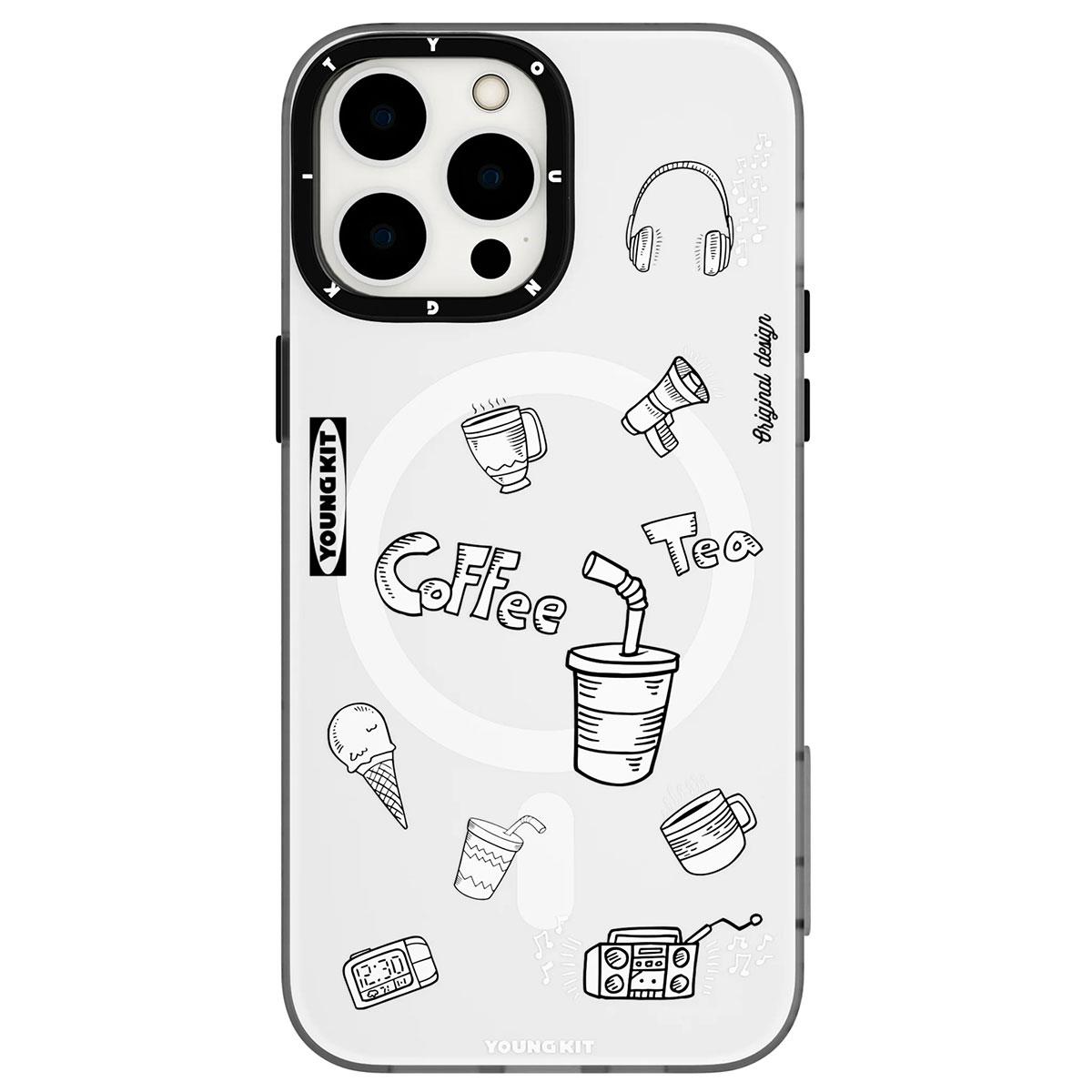 Apple iPhone 14 Pro Kılıf M-safe Şarj Özellikli Desenli Youngkit Plaything Serisi Kapak