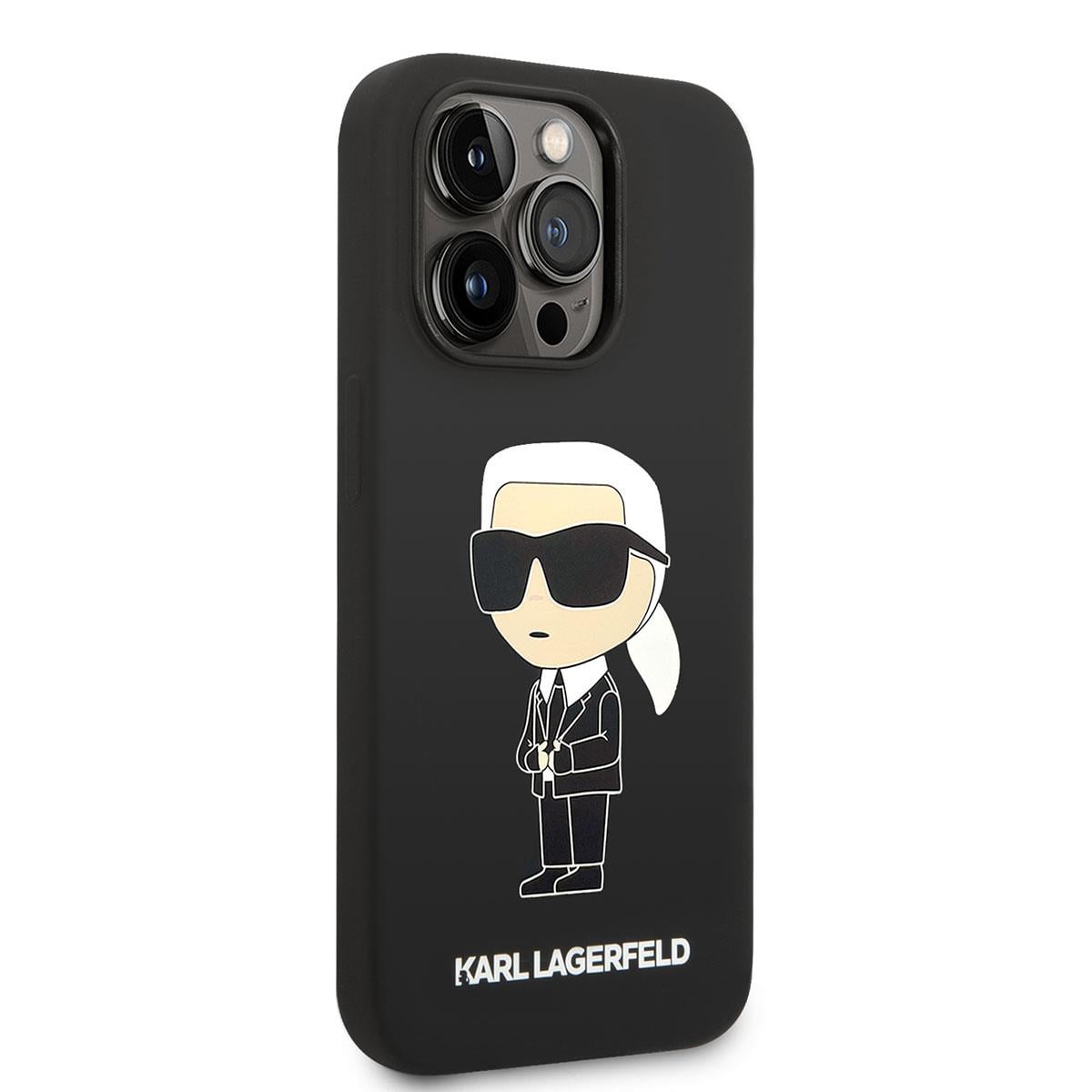 Apple iPhone 14 Pro Max Kılıf Karl Lagerfeld M-safe Şarj Özellikli Silikon Karl Dizayn Kapak