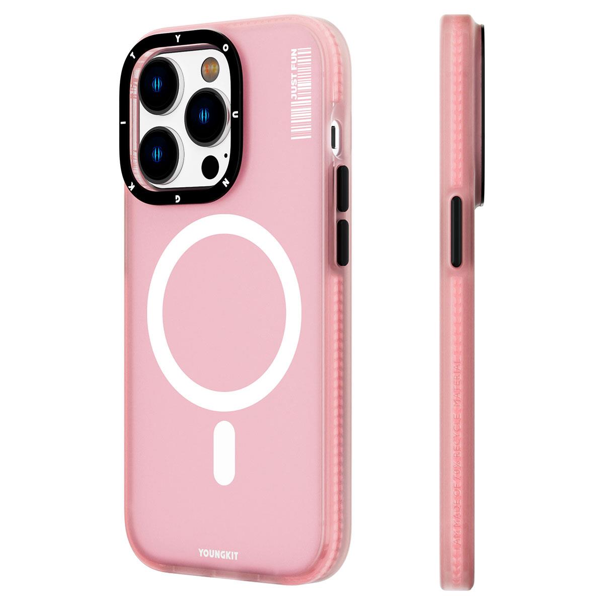 Apple iPhone 14 Pro Max Kılıf M-safe Şarj Özellikli Youngkit Colored Sand Serisi Kapak