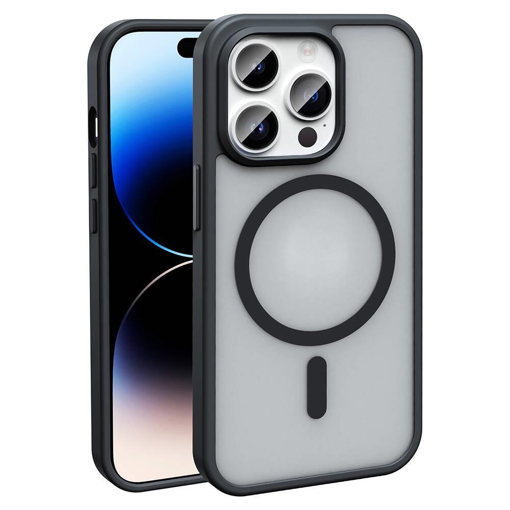 Apple iPhone 14 Pro Max Kılıf M-safe Şarj Özellikli Mat Arka Yüzey Zore Sio Kapak