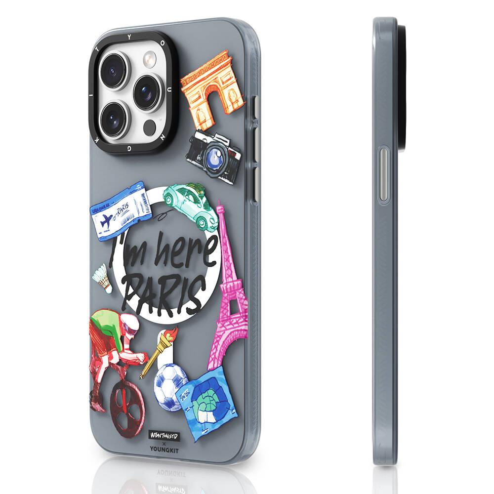 Apple iPhone 14 Pro Max Kılıf M-safe Şarj Özellikli Youngkit in Paris Serisi Kapak