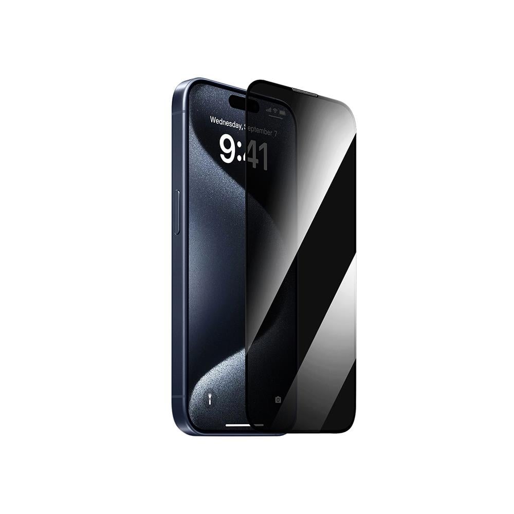 Apple iPhone 14 Pro Max Wiwu GT-011 Anti-Bakteriyel Özellikli Polimer Oleofobik Kaplama Temperli Privacy Cam Ekran Koruyucu