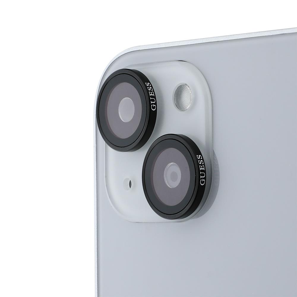 Apple iPhone 15 Guess Orjinal Lisanslı Metal Kamera Lens Koruyucu