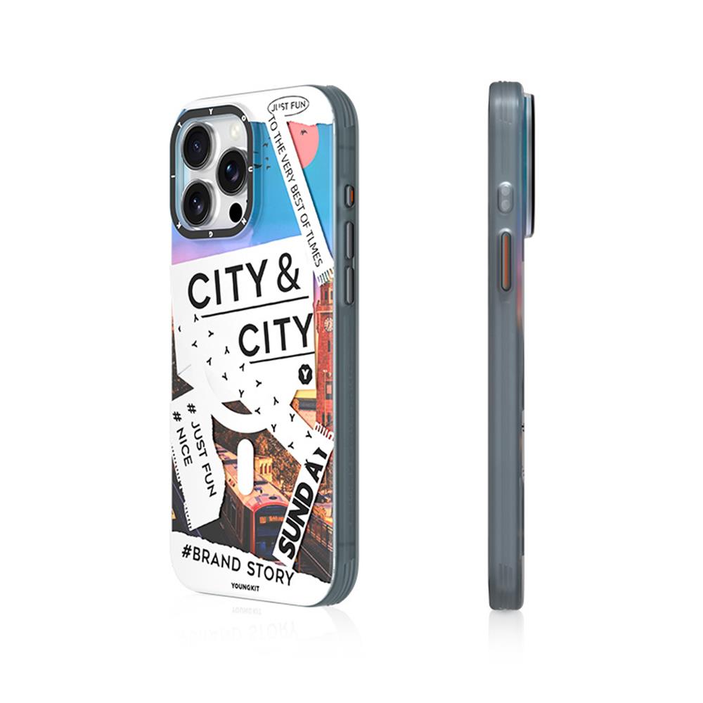 Apple iPhone 15 Pro Kılıf M-safe Şarj Özellikli Casebang Body Frame Kapak