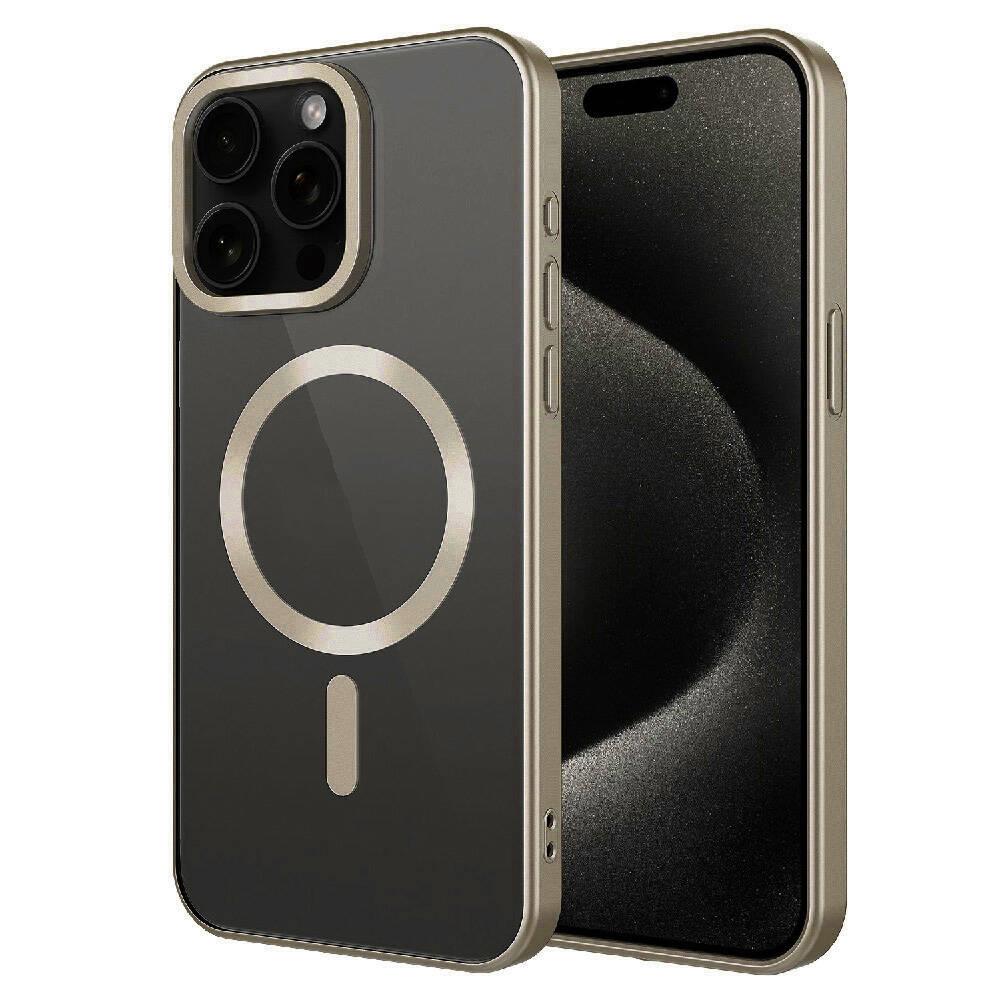 Apple iPhone 15 Pro Kılıf Mat Tasarımlı M-safe Wireless Şarj Özellikli Zore Mat Setro Kapak
