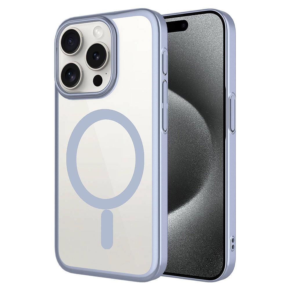 Apple iPhone 15 Pro Kılıf Wireless Şarj Özellikli Sert PC Zore Mat Riksos M-safe Kapak