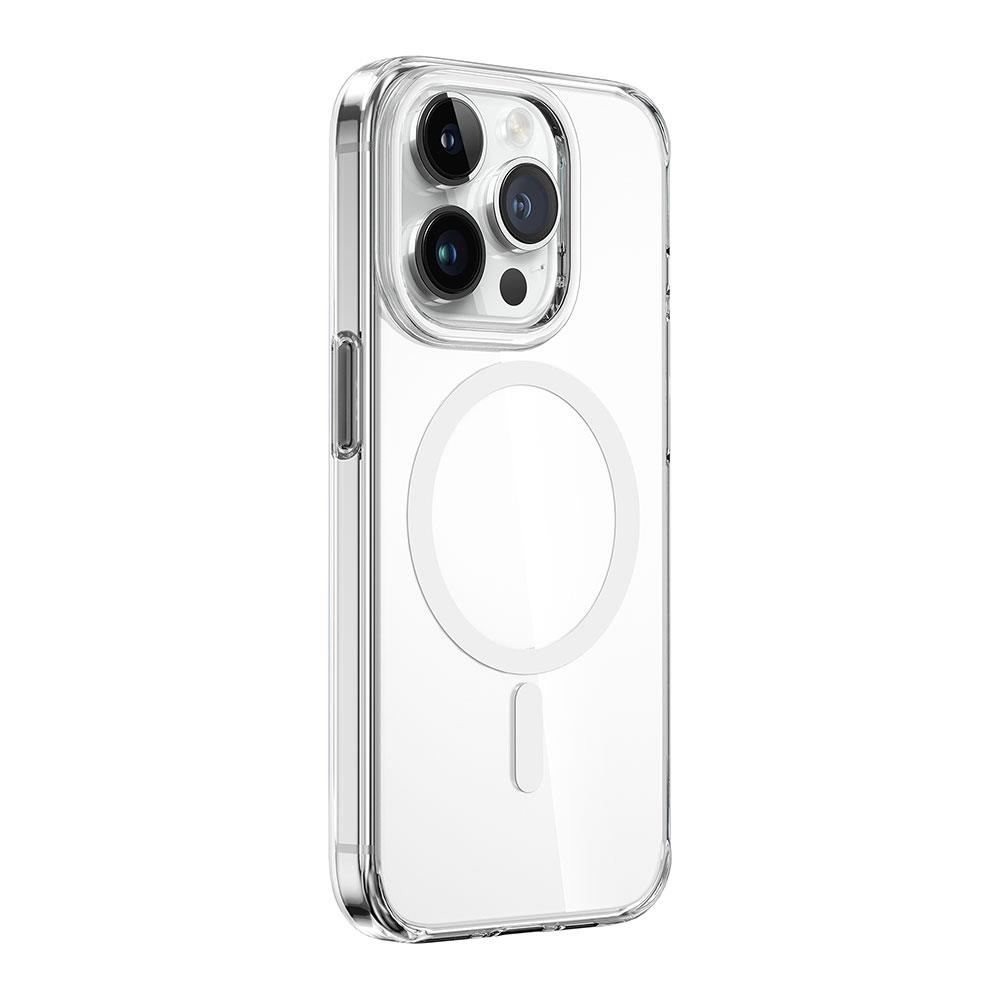 Apple iPhone 15 Pro Kılıf Wiwu ZYS-013 M-safe Şarj Özellikli Renkli Kamera Çerçeveli Şeffaf Jelly Kapak