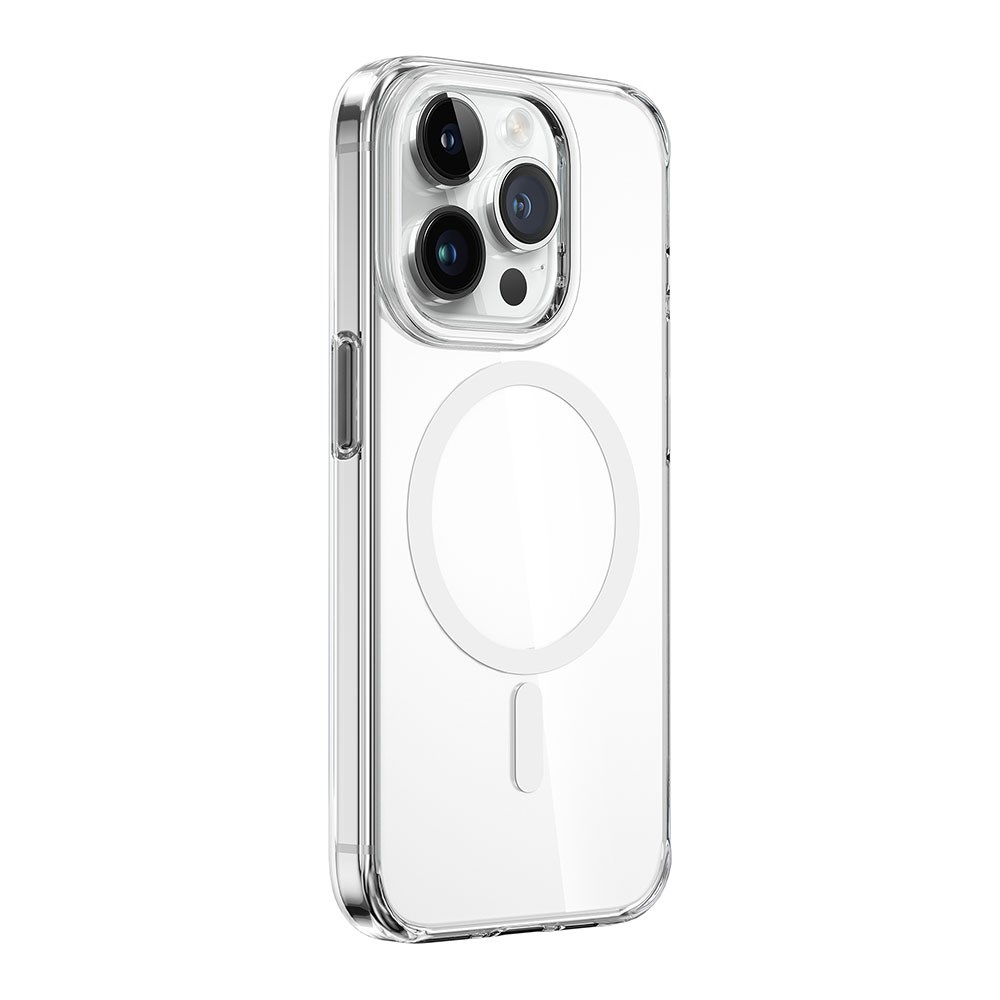 Apple iPhone 15 Pro Kılıf Wiwu ZYS-013 M-safe Şarj Özellikli Renkli Kamera Çerçeveli Şeffaf Jelly Kapak