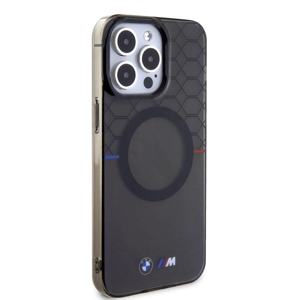 Apple iPhone 15 Pro Max Kılıf BMW M-safe Şarj Özellikli Transparan M Dizayn Orjinal Lisanslı Kapak