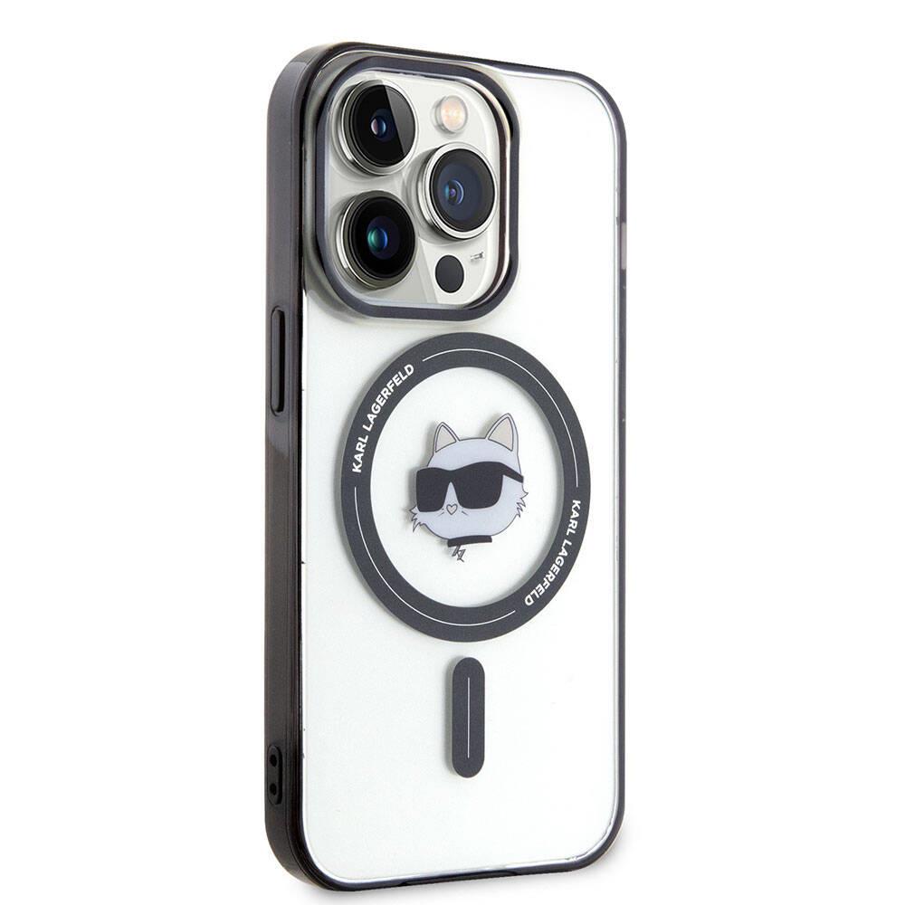 Apple iPhone 15 Pro Max Kılıf Karl Lagerfeld M-safe Şarj Özellikli IML Choupette Orjinal Lisanslı Kapak