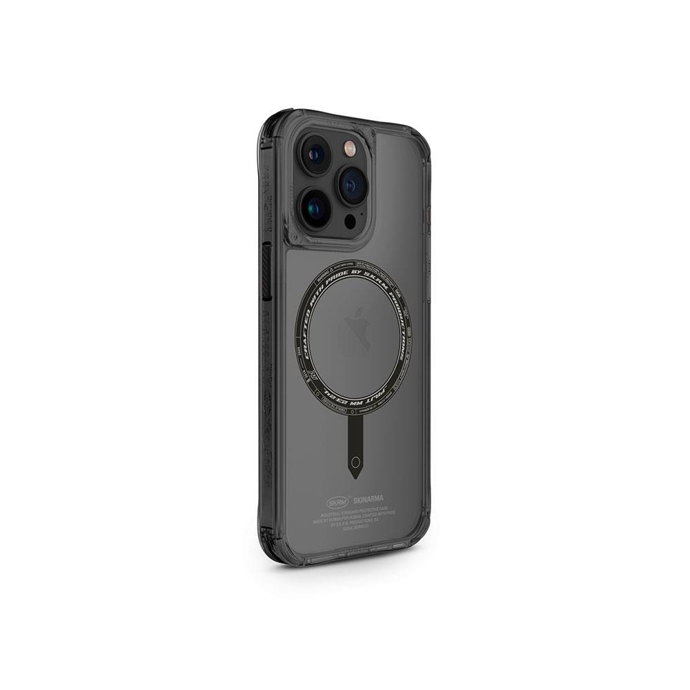 Apple iPhone 15 Pro Max Kılıf SkinArma Şeffaf Airbag Tasarımlı M-safe Şarj Özellikli Saido Kapak