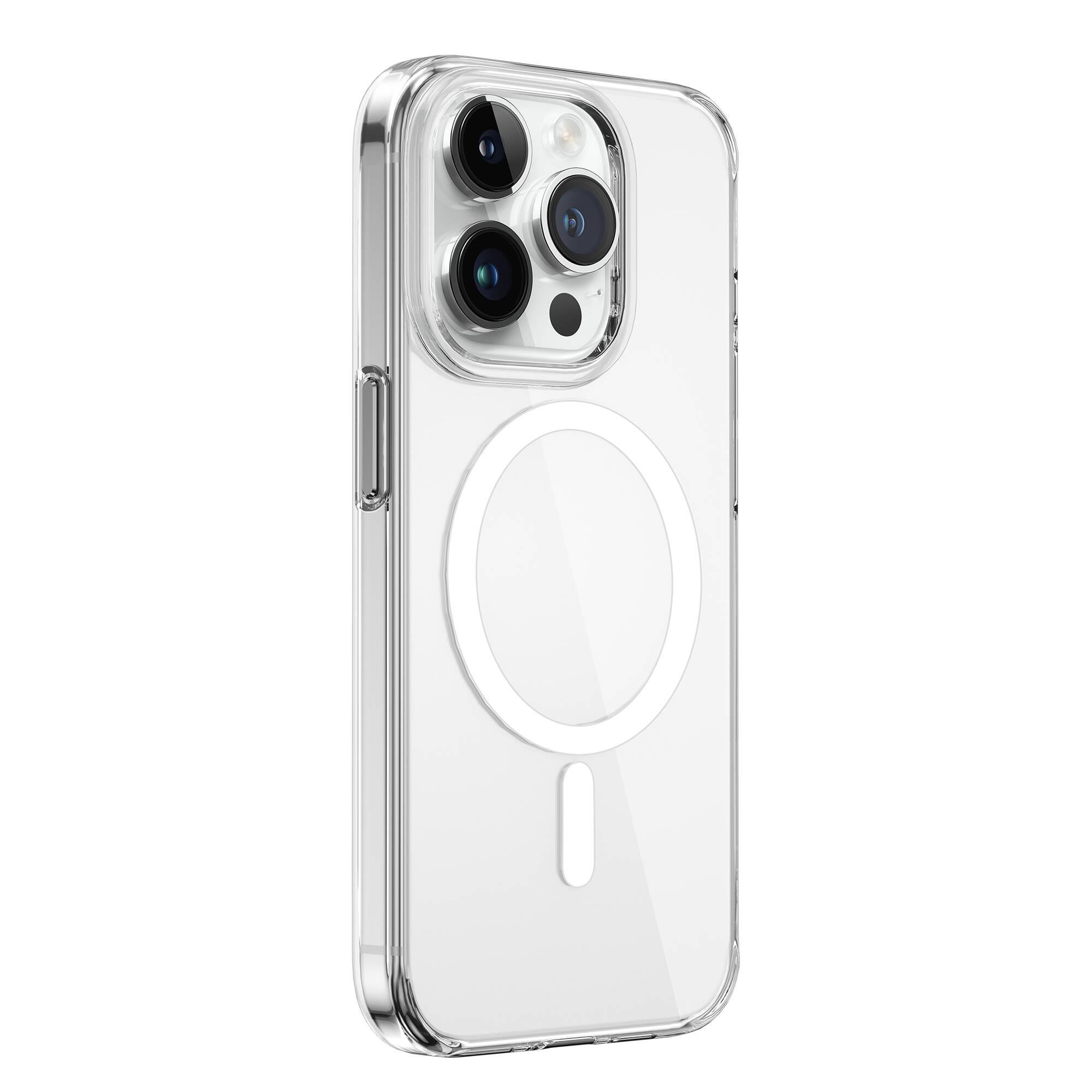 Apple iPhone 15 Pro Max Kılıf Wiwu FYY-014 M-safe Şarj Özellikli Şeffaf Kapak