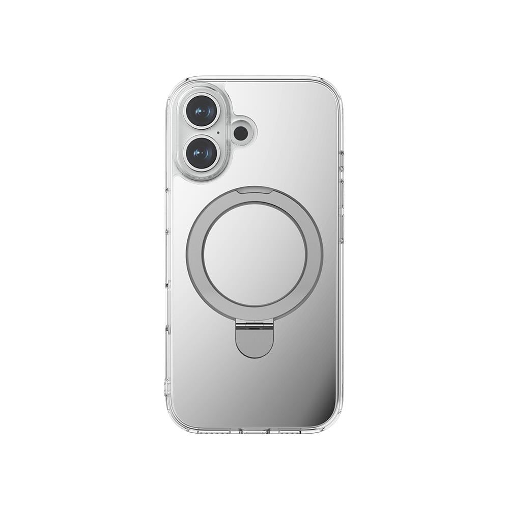 Apple iPhone 16 Kılıf M-safe Şarj Özellikli Raptic Air Stand Serisi Aynalı Arka Yüzey Standlı Kapak