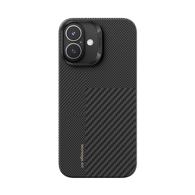 Apple iPhone 16 Kılıf M-safe Şarj Özellikli Karbon Fiber Benks Montage ArmorAir Kevlar Kapak
