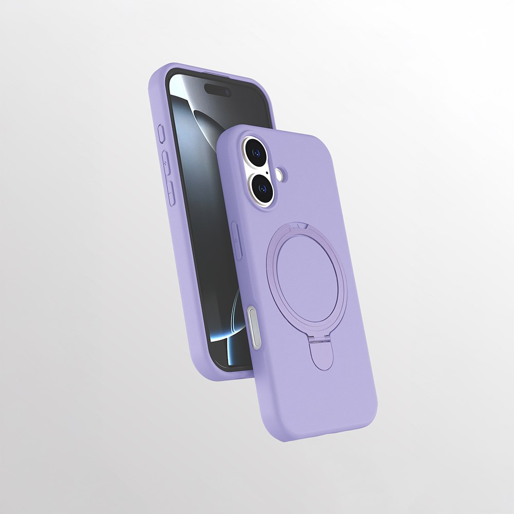 Apple iPhone 16 Plus Kılıf M-safe Şarj Özellikli Standlı Zore Samara Kapak