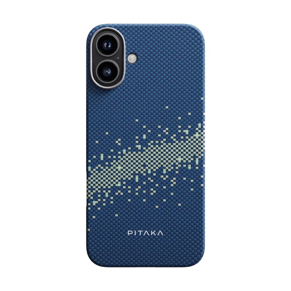 Apple iPhone 16 Plus Kılıf M-safe Şarj Özellikli Aramid Fiber Pitaka Tactile Woven Starpeak Serisi Milky Way Galaxy Kapak