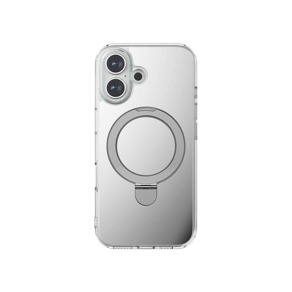 Apple iPhone 16 Plus M-safe Şarj Özellikli Kılıf Raptic Air Stand Serisi Aynalı Arka Yüzey Standlı Kapak