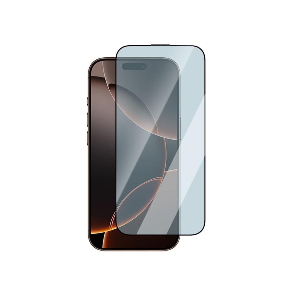 Apple iPhone 16 Pro CaseWorld 3D Eyesafe Mavi Işık Teknolojili 0.15mm Temperli Cam Ekran Koruyucu + Uygulama Aparatı