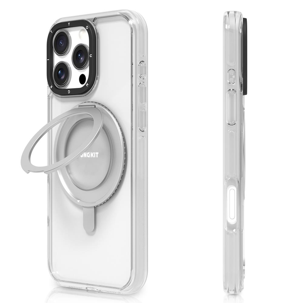 Apple iPhone 16 Pro Kılıf M-safe Şarj Özellikli Parmak Ring Standlı Youngkit Pivot Serisi Kapak