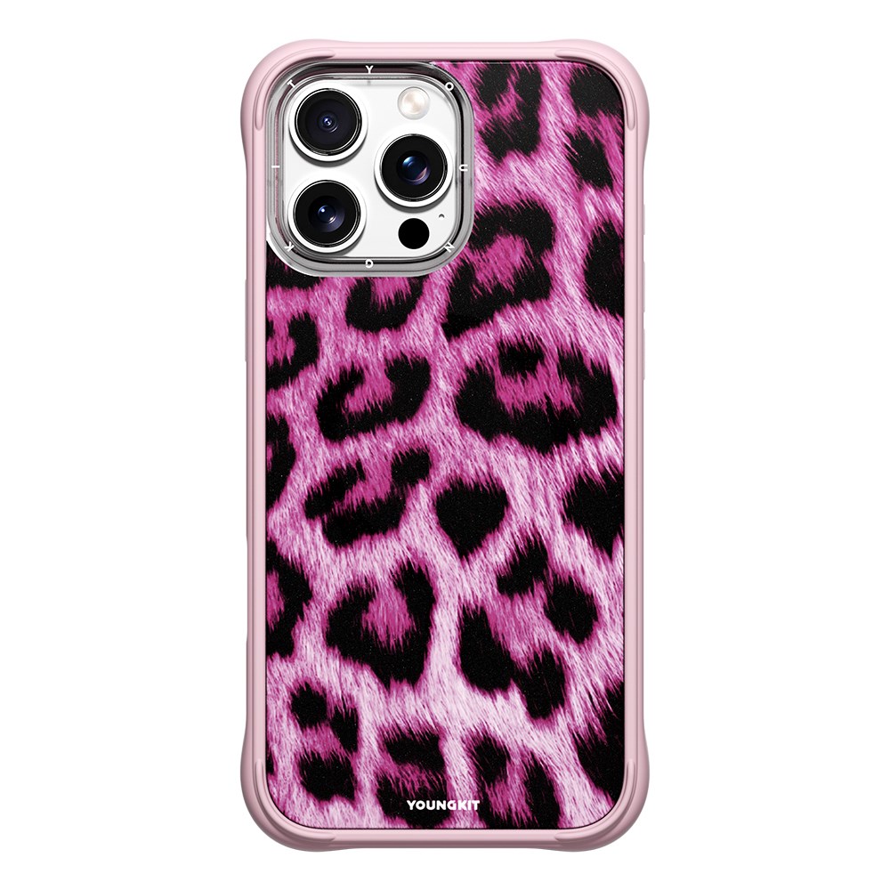 Apple iPhone 16 Pro Kılıf M-safe Şarj Özellikli Youngkit Leopard Serisi Kapak