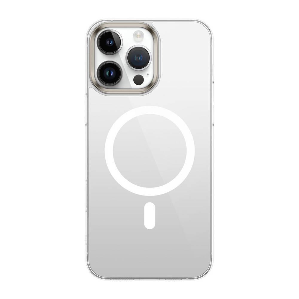 Apple iPhone 16 Pro Kılıf M-safe Şarj Özellikli Şeffaf Cam Arka Yüzey Zore G-Glass Kapak