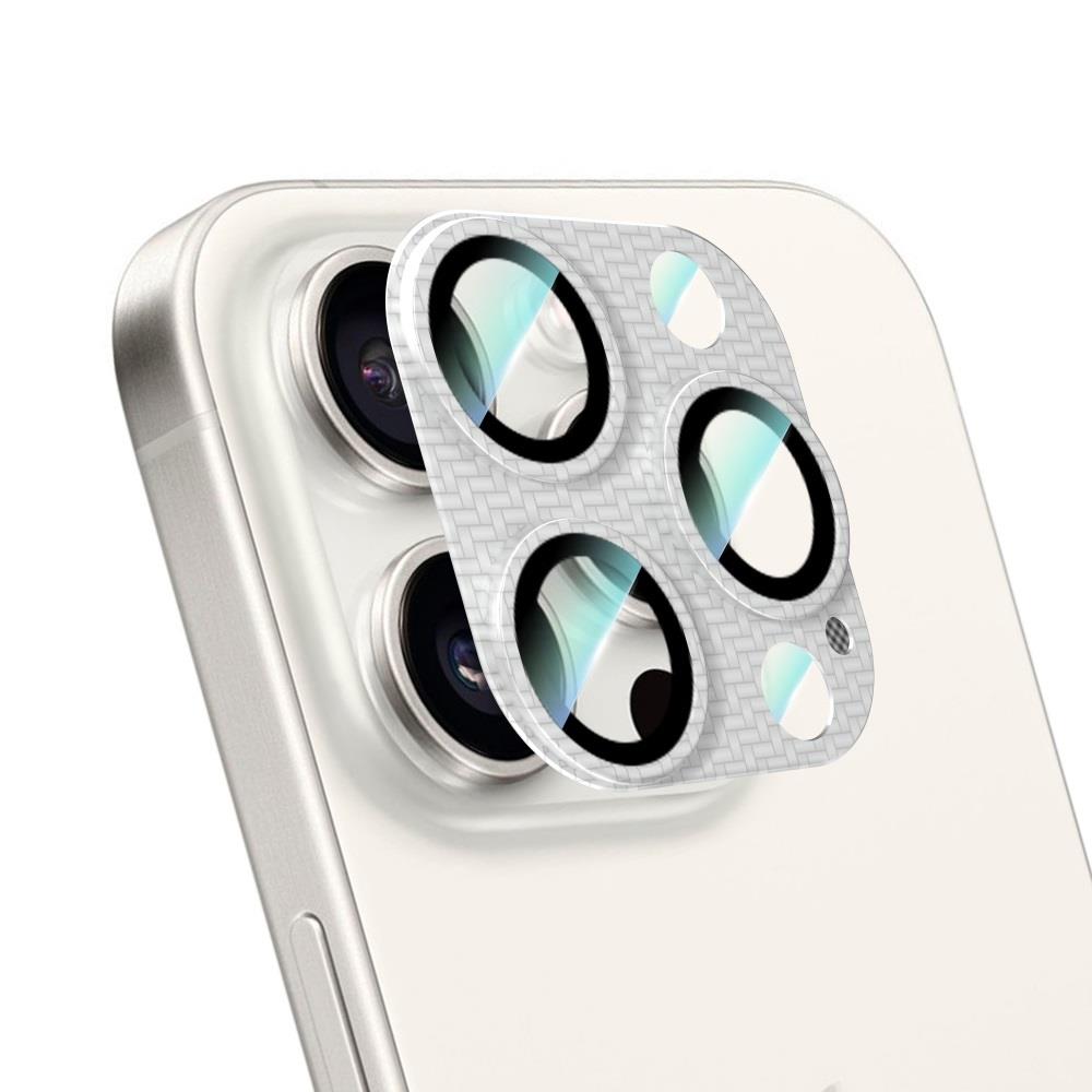 Apple iPhone 16 Pro Max CaseWorld Karbon Fiber Serisi Anti Reflective Ultra Clear Full Kamera Lens Koruyucu