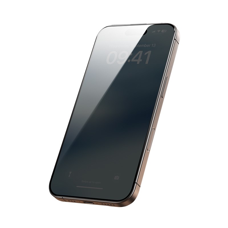 Apple iPhone 16 Pro Max Hidrofobik Ve Oleofobik Özellikli Benks 0.3mm Privacy Air Shield Ekran Koruyucu 10'lu Paket
