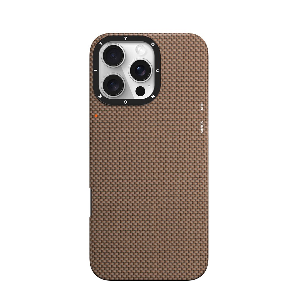 Apple iPhone 16 Pro Max Kılıf M-safe Şarj Özellikli Aramid Fiber Youngkit 1500D Extreme Wing Titanyum-Gold Serisi Kapak