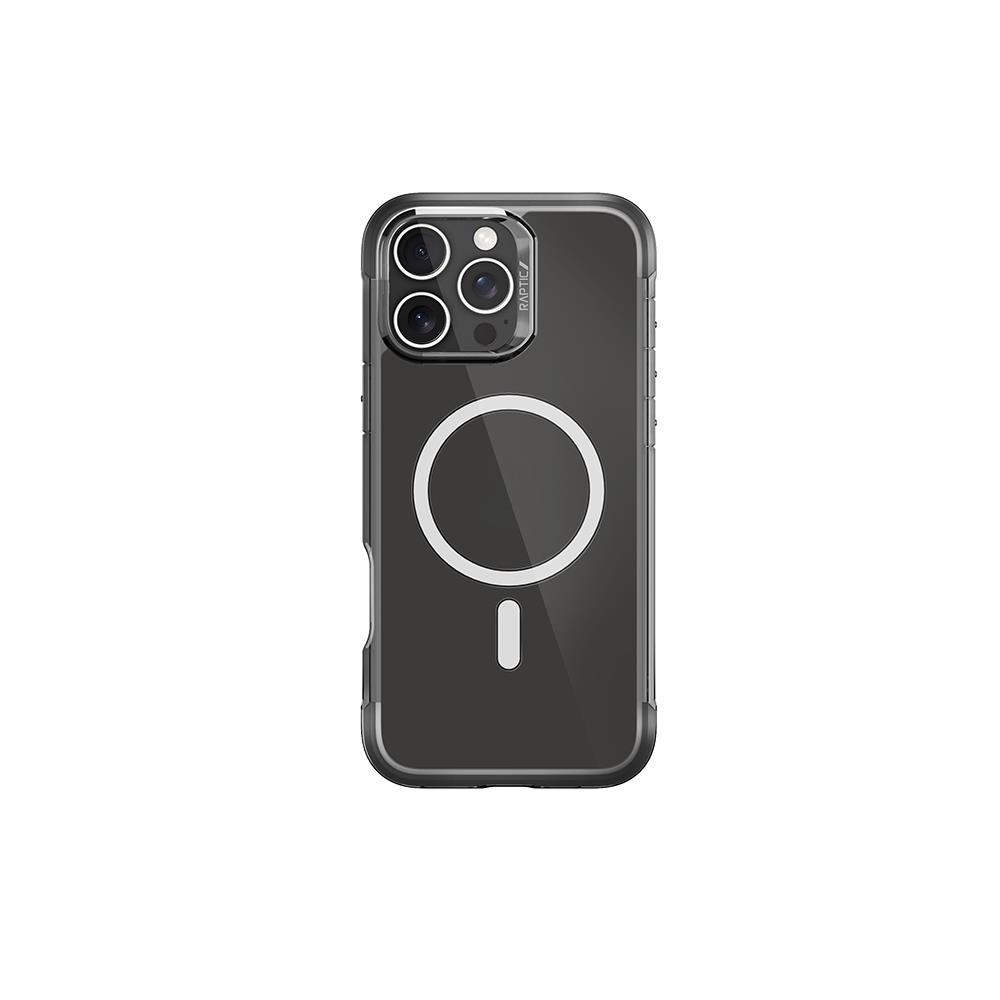 Apple iPhone 16 Pro Max Kılıf M-safe Şarj Özellikli Raptic Air Serisi Airbag Tasarımlı Metal Köşelikli Şeffaf Kapak