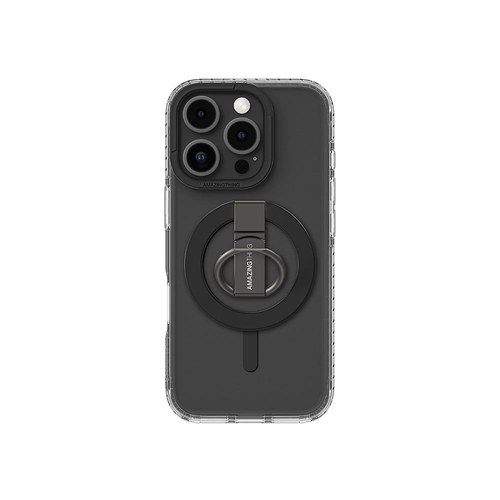 Apple iPhone 16 Pro Max Kılıf M-safe Şarj Özellikli Yüzük Standlı Amazingthing Titan Pro Serisi Kapak