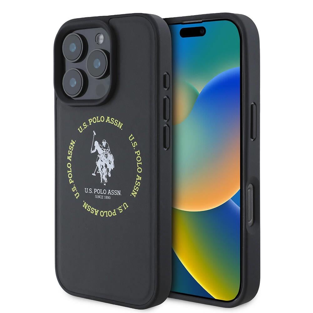 Apple iPhone 16 Pro Max Kılıf U.S. Polo Assn. Orjinal Lisanslı M-safe Şarj Özellikli Circle ve Double Horse Logolu Deri Kapak